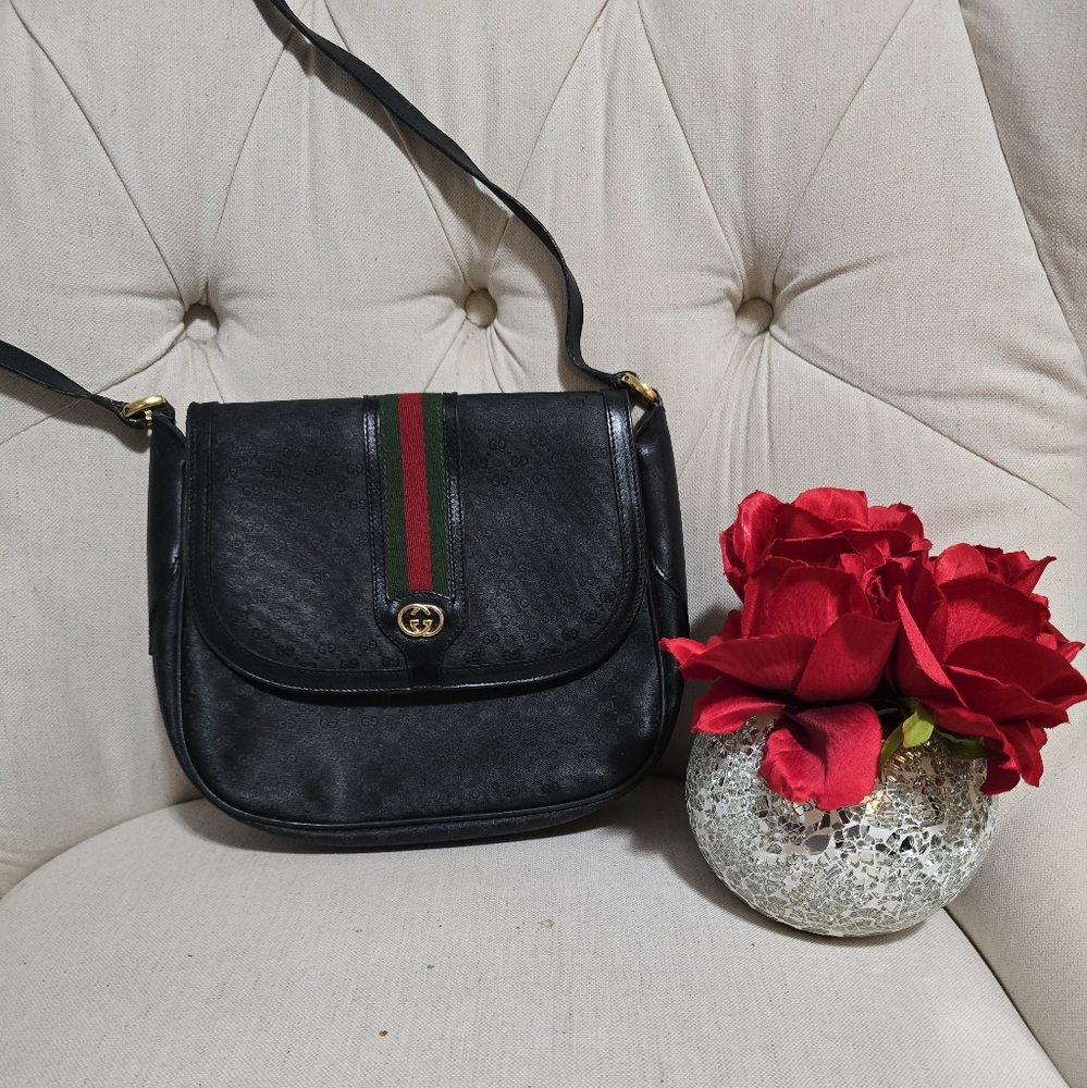 GUCCI OPHIDIA GG MONOGRAM WEB SHERRY LINE BAG 90’S SUPREME